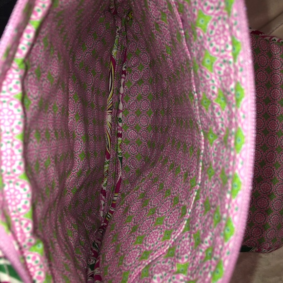 Pink and green floral Vera Bradley crossbody purse - Picture 4 of 4